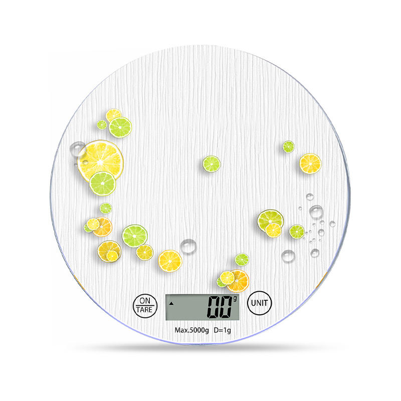 JW-202 High Precision Round Household Glass Kitchen Scale