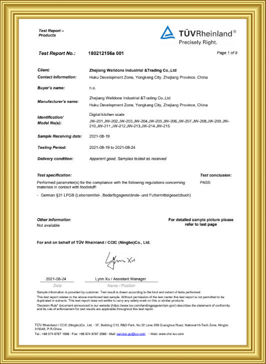 LFGB Certification