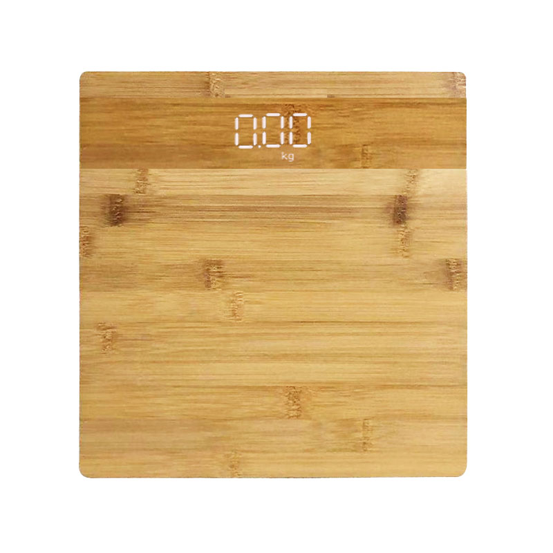 Digital Bamboo Bathroom Scale With Led Display